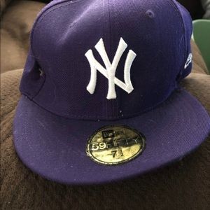 Purple Yankees fitted